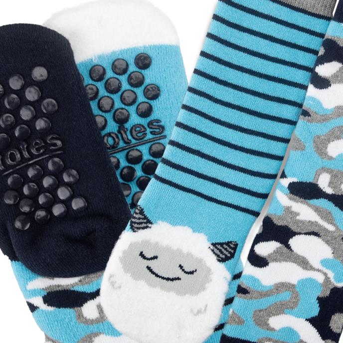 totes toasties® Childrens Original Slipper-Sox (Twin Pack) Yeti / Camo Extra Image 3